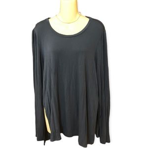 LOGO by Lori Goldstein Gray Long Sleeve Tunic